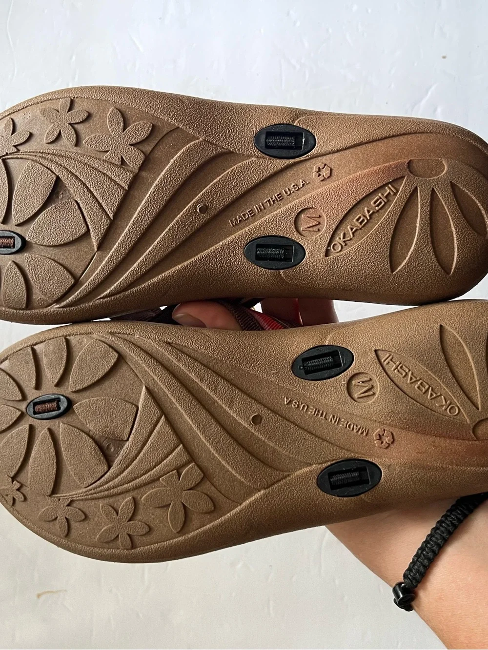 Okabashi Flip Flops Beach Shoes Made USA Women’s M 6 1/2 - 7 1/2